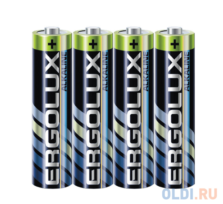 Батарея Ergolux Alkaline LR03 SR4 AAA 1150mAh (4шт) спайка sonnen батарейки alkaline ааа lr03 24а мизинчиковые 24