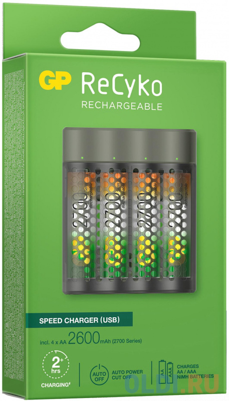 

Зарядное устройство GP Recyko M451 2600mAh