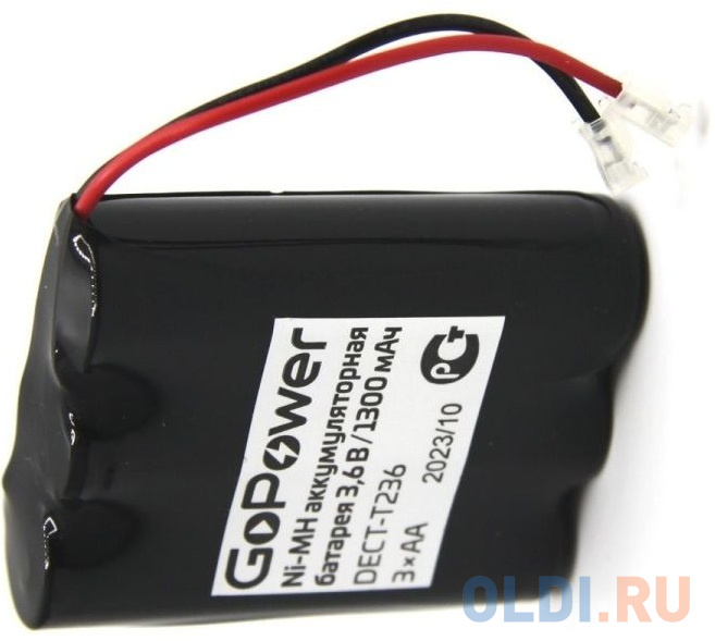 Аккумулятор для радиотелефонов GoPower T236 PC1 NI-MH 1300mAh (1/15/180) фото