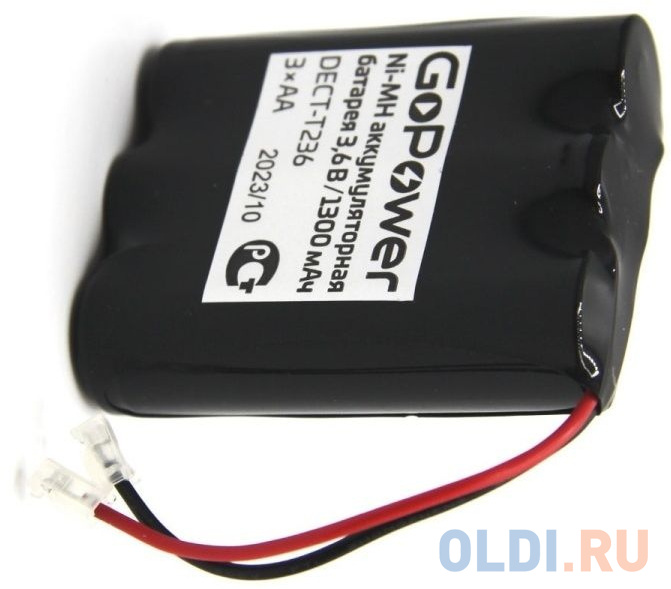 Аккумулятор для радиотелефонов GoPower T236 PC1 NI-MH 1300mAh (1/15/180) фото