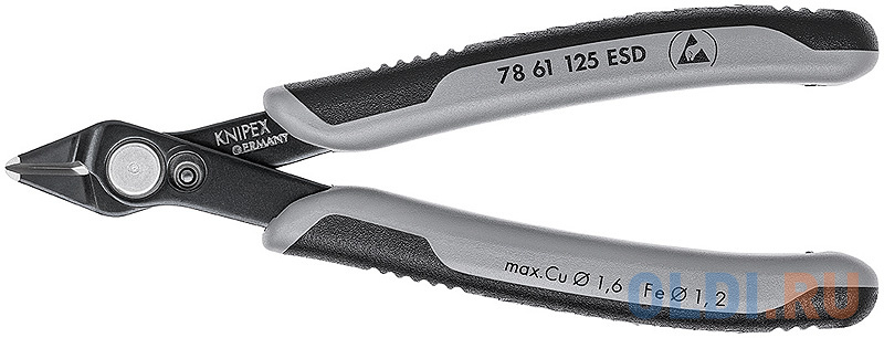 

Бокорезы KNIPEX KN-7861125ESD для электроники Electronic Super Knips® ESD вороненые 125 mm