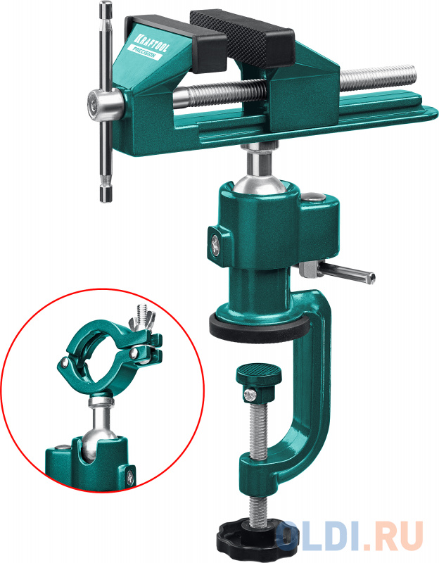 

KRAFTOOL PRECISION 75 мм, Шарнирно-поворотные тиски (32711-75)