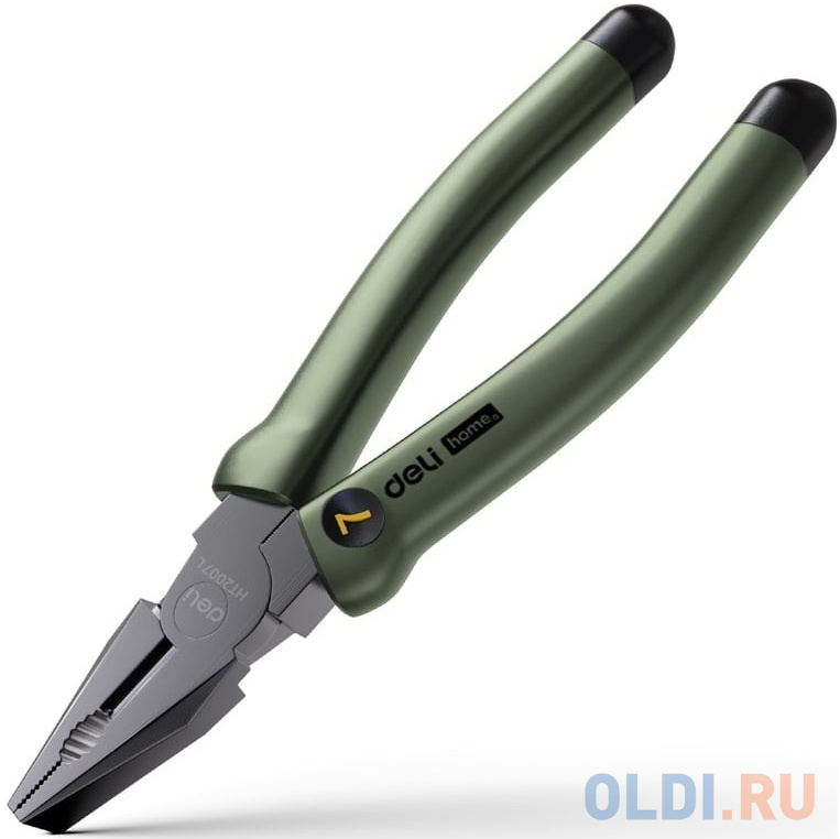 

Комбинированные плоскогубцы "Home Series Green" Deli HT2007L 180мм, эксклюзивный дизайн, рукоятка из высококачественного софттач пл