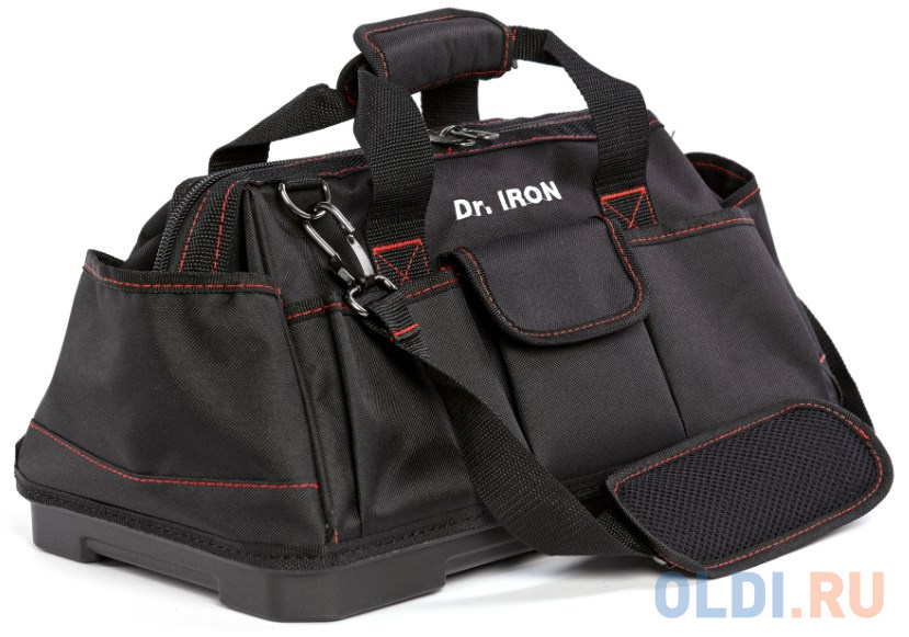 

Сумка для инструмента с пластиковым дном с ремнем Dr. IRON DR1022 420х235х250мм