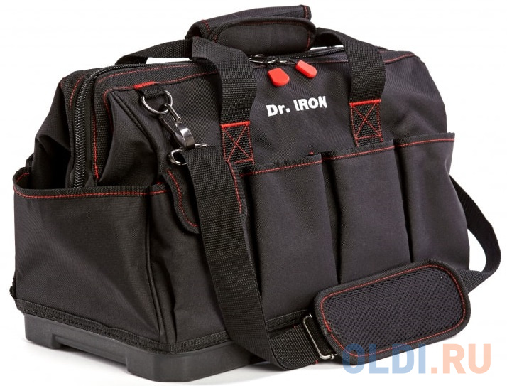 

Сумка для инструмента с пластиковым дном с ремнем Dr. IRON DR1025 420х235х270мм