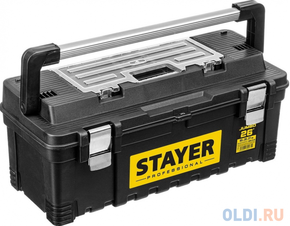 STAYER JUMBO-26, 650 x 280 x 270 мм, (26?), пластиковый ящик для инструментов, Professional (38003-26)