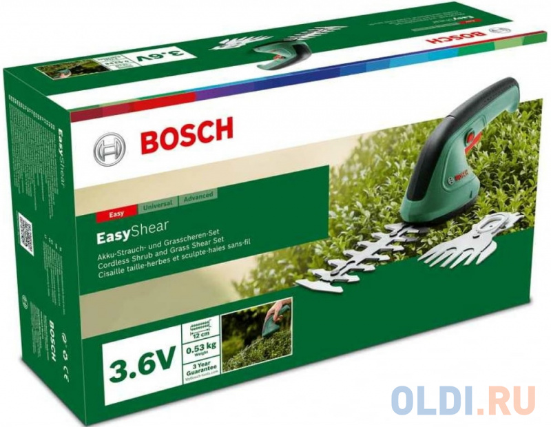Аккумуляторные ножницы Bosch EasyShear, 3,6В, MicroUSB (0600833303) (0600833303) (615547) фото