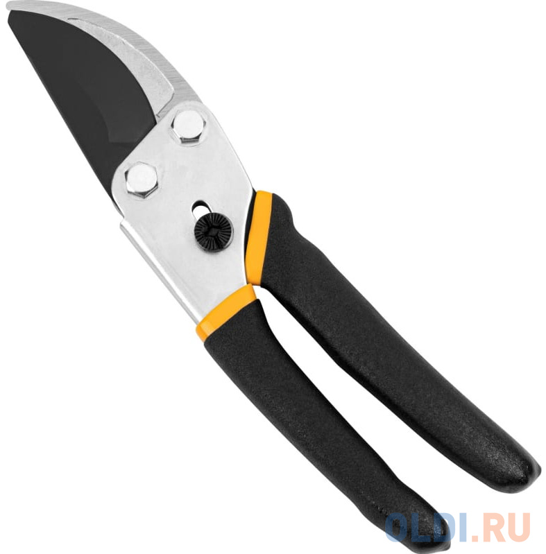 Секатор Deli DL580204 Размер 200 мм. Макс диаметр резки 15 мм. Сталь 55С. Термообработанная поверхность. Тефлоновая уплотнённая пластиковая ручка. фото