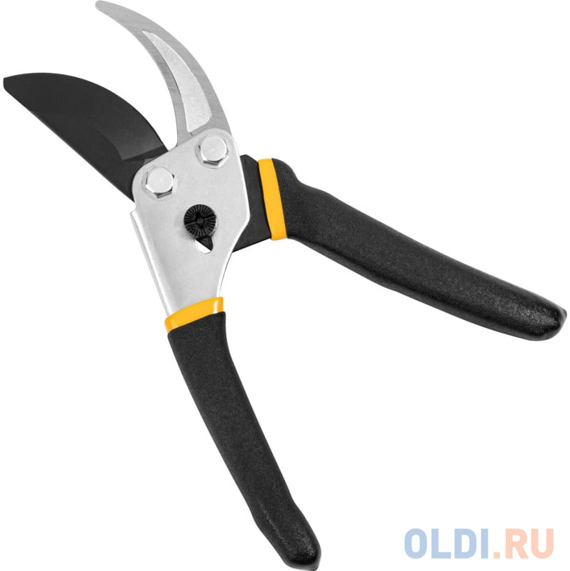 Секатор Deli DL580204 Размер 200 мм. Макс диаметр резки 15 мм. Сталь 55С. Термообработанная поверхность. Тефлоновая уплотнённая пластиковая ручка. фото