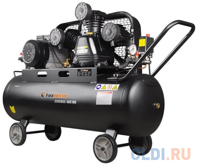 

FOXWELD Компрессор масляный ременной AEROMAX 480/100{ (2,2 кВт, 220В, 480л/мин, бак 100л, FoxWeld)} [5887 fw]