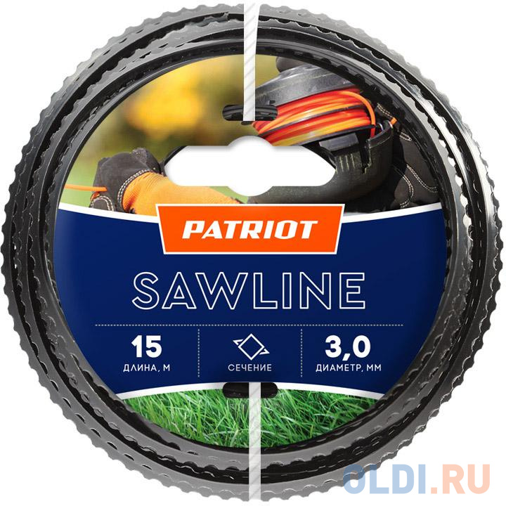 

Леска Sawline D 3,0 мм L 15 м (квадрат,пилообразный профиль) 300-15-5 на пластиковой обойме,блистерн