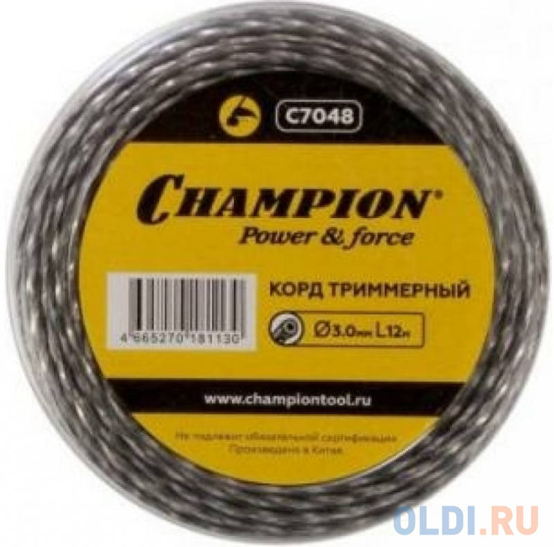 

CHAMPION Корд трим. Tri-twist 3.0мм*12м (витой треугольник) C7048 Корды CHAMPION