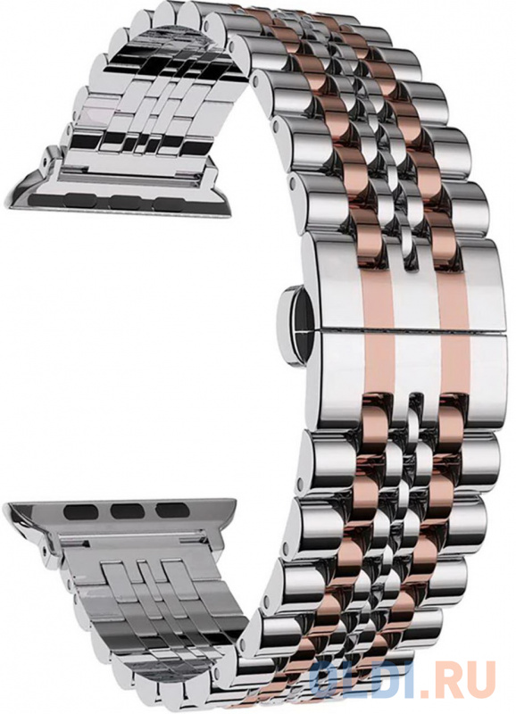 

Ремешок Lyambda CASTOR 44mm розовое золото серебрянный