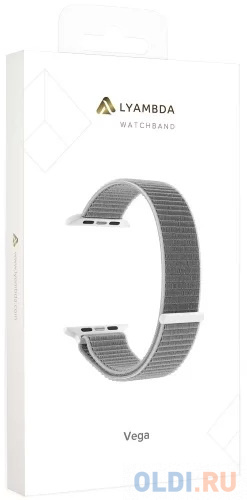 Нейлоновый ремешок для Apple Watch 42/44 mm LYAMBDA VEGA DS-GN-02-44-6 Gray-white - фото 2