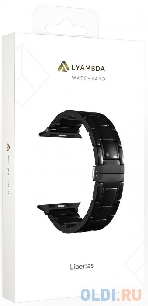 Керамический ремешок для Apple Watch 38/40 mm LYAMBDA LIBERTAS DS-APG-06-40-BB Black, цвет черный
