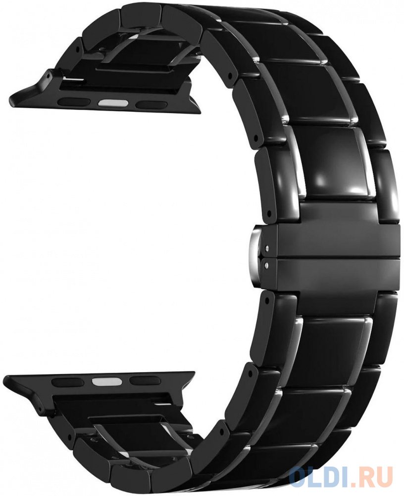 Керамический ремешок для Apple Watch 38/40 mm LYAMBDA LIBERTAS DS-APG-06-40-BS Black/Silver, цвет черный/серебристый