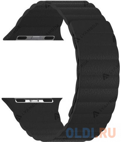 Кожаный ремешок для Apple Watch 38/40 mm LYAMBDA POLLUX DSP-24-40-BK Black, цвет черный