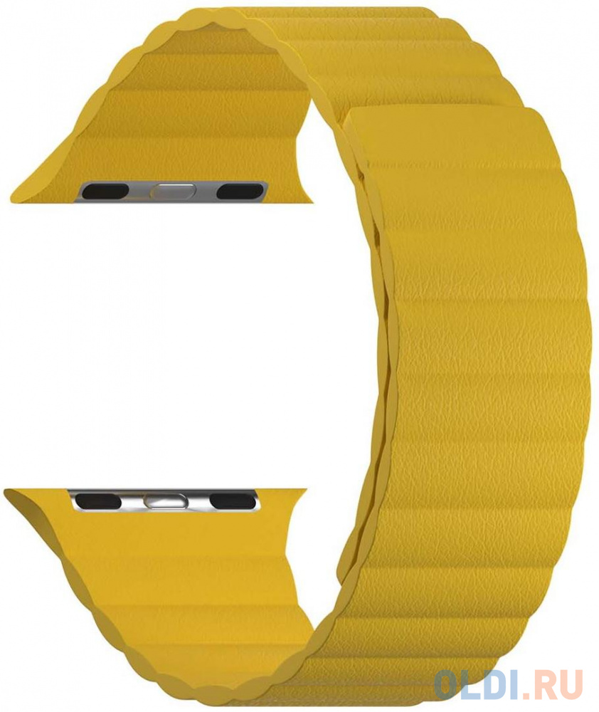 Кожаный ремешок для Apple Watch 38/40 mm LYAMBDA POLLUX DSP-24-40-YL Yellow, цвет жёлтый