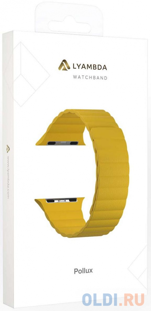 Кожаный ремешок для Apple Watch 38/40 mm LYAMBDA POLLUX DSP-24-40-YL Yellow фото