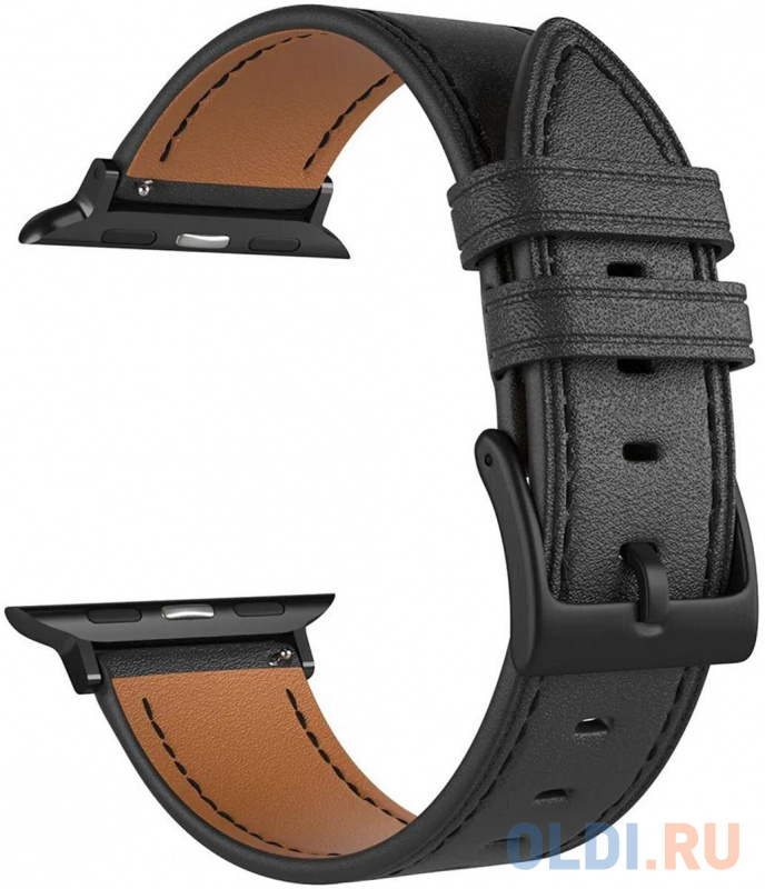

Кожаный ремешок для Apple Watch 42/44/45 mm LYAMBDA NEMBUS LWA-41-44-BK Black, Черный