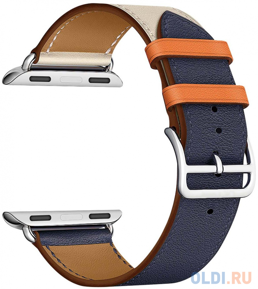 Кожаный ремешок для Apple Watch 42/44 mm LYAMBDA MINKAR LWA-03-44-ICO, цвет оранжевый