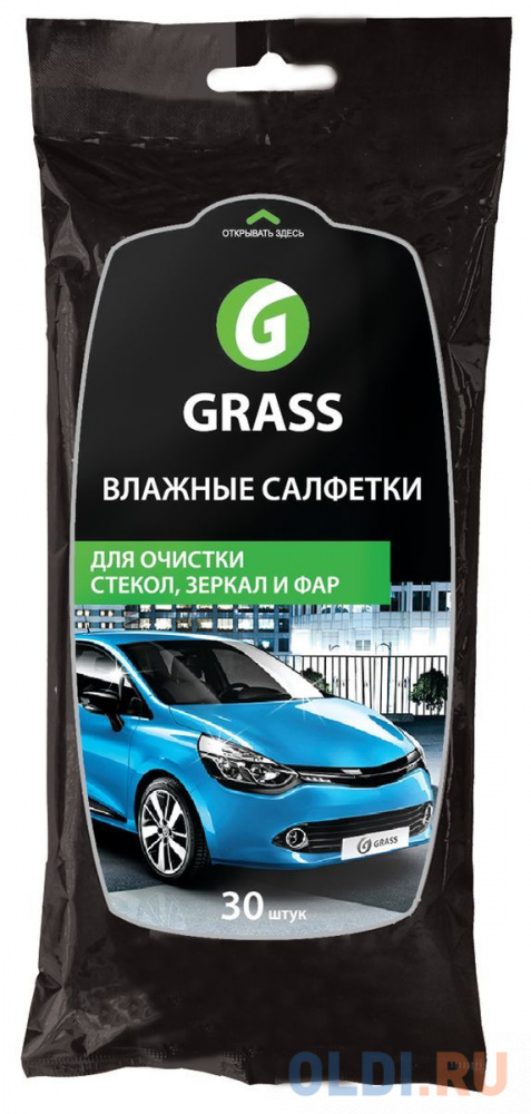 

САЛФЕТКИ ВЛАЖНЫЕ ДЛЯ СТЕКОЛ, ЗЕРКАЛ И ФАР (1/16) "GRASS