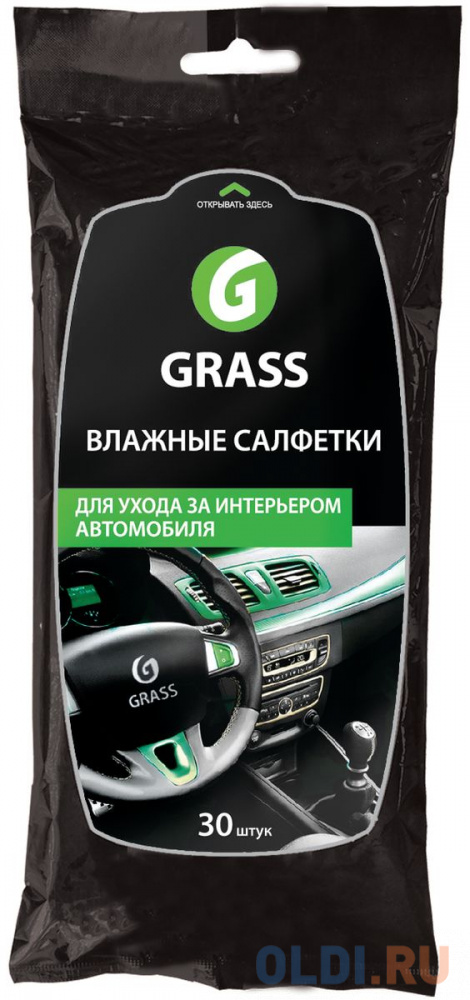 

САЛФЕТКИ ВЛАЖНЫЕ ДЛЯ УХОДА ЗА ИНТЕРЬЕРОМ АВТОМОБИЛЯ (ДЛЯ ПЛАСТИКА) (1/16) "GRASS
