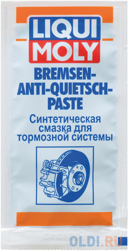 

Синтетическая смазка для тормозной системы LiquiMoly Bremsen-Anti-Quietsch-Paste 7585