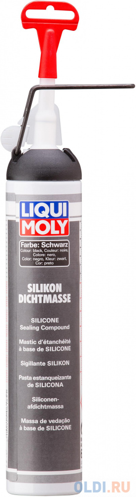 Силиконовый герметик LiquiMoly Silicon-Dichtmasse schwarz (черный) 6185 герметик универсальный силиконовый момент гермент 85 мл прозрачный