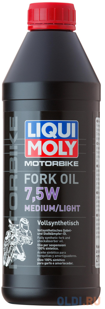 2719 LiquiMoly Синт. масло д/вилок и амортиз. Motorbike Fork Oil Medium/Light 7,5W (1л) нс синтетическое моторное масло liquimoly motorbike 4t hc street 5w40 4 л 20751