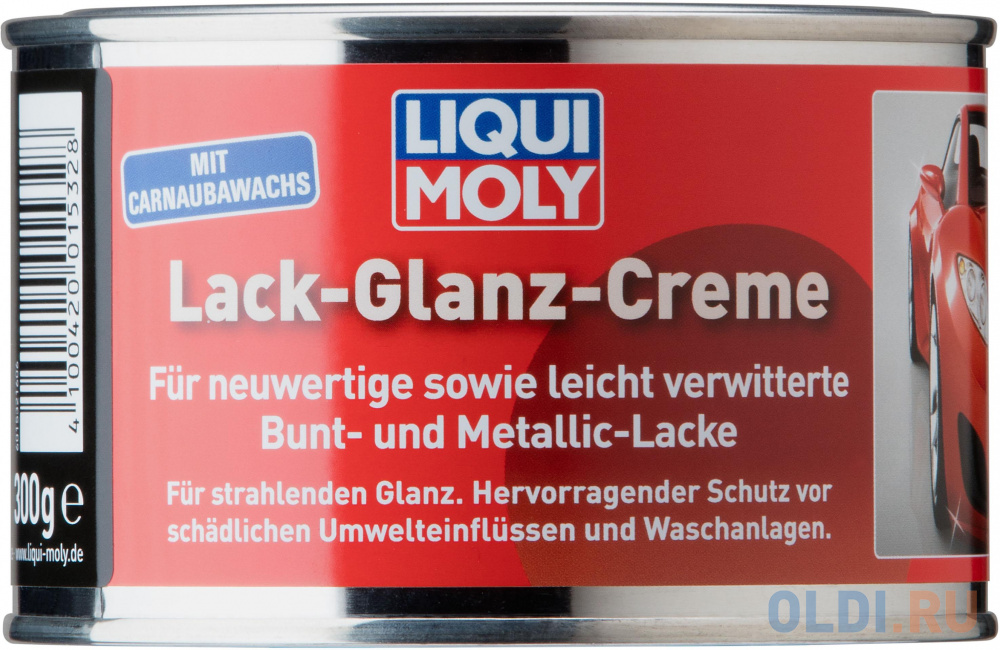 Полироль для глянцевых поверхностей LiquiMoly Lack-Glanz-Creme 1532 пена для ухода за покрышками liquimoly reifen glanz schaum 1609