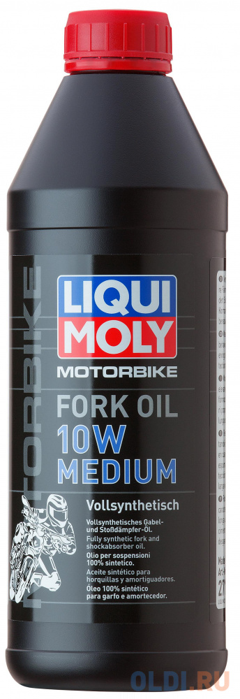 2715 LiquiMoly Синт. масло д/вилок и амортиз. Motorbike Fork Oil  Medium 10W (1л) 1602 liquimoly очист приводной цепи мотоц motorbike ketten reiniger 0 5л