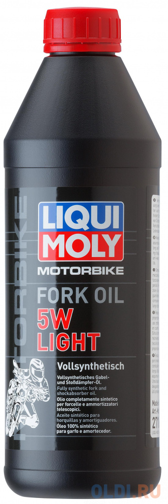 2716 LiquiMoly Синт. масло д/вилок и амортиз. Motorbike Fork Oil Light 5W (1л) нс синтетическое моторное масло liquimoly motorbike 4t hc street 5w40 4 л 20751