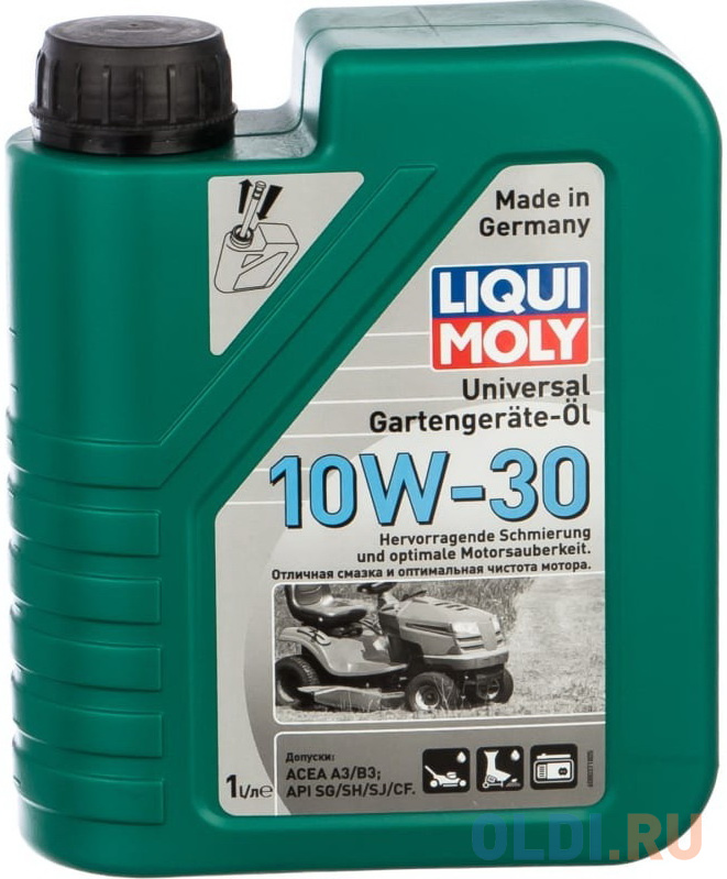 Минеральное моторное масло LiquiMoly Universal 4-Takt Gartengerate-Oil 10W-30 1273 1051 liquimoly п с мот масло д 2 т двиг 2 takt motoroil tc 0 25л