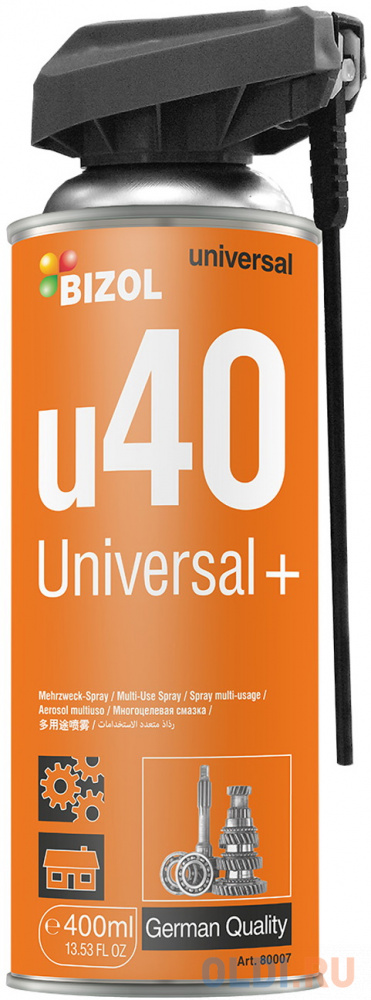 90007 BIZOL Универсальная смазка Universal+ u40 (0,4л) смазка универсальная проникающая wd 40 450 мл аэрозоль wd 40 45