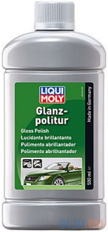 1436 LiquiMoly Полироль д/неметалликовых поверхностей Glanz-Politur (0,5л) очиститель мотора liqui moly