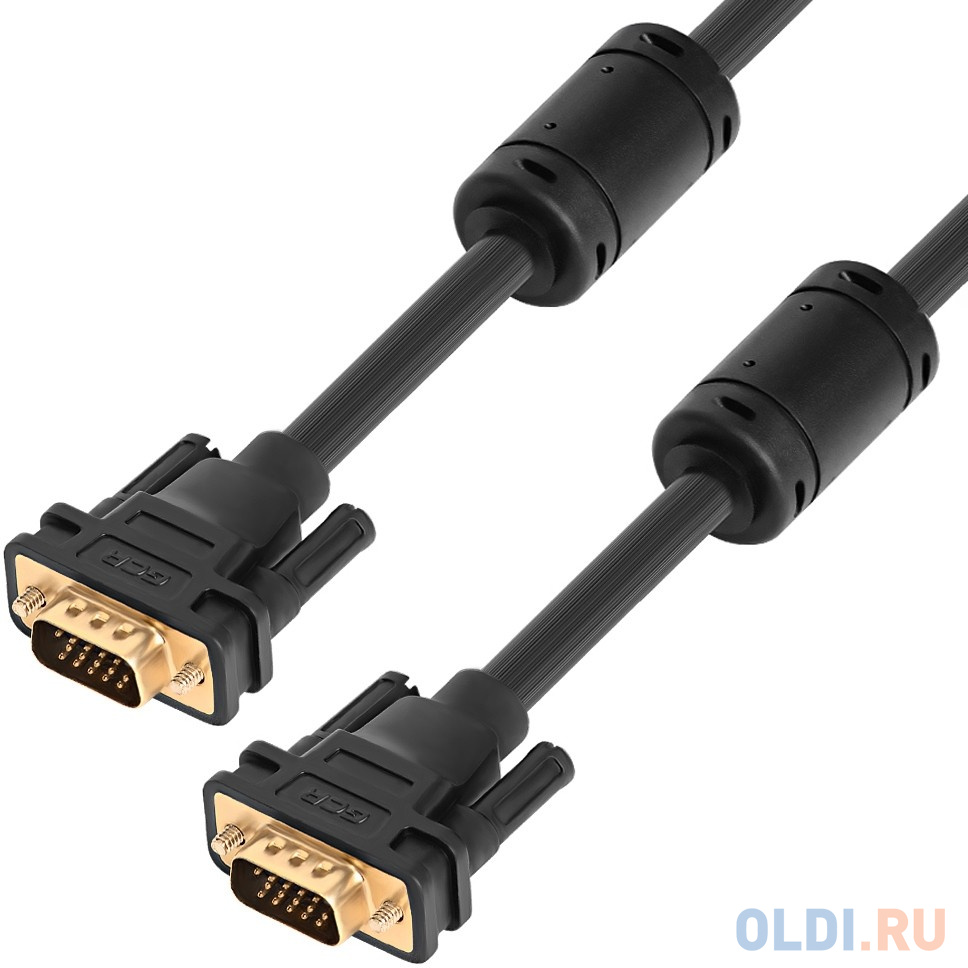 

Кабель VGA 15м Green Connection 33-050616 круглый черный