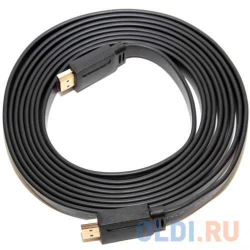 Кабель HDMI 1м 5bites APC-185-001 плоский черный - фото 1