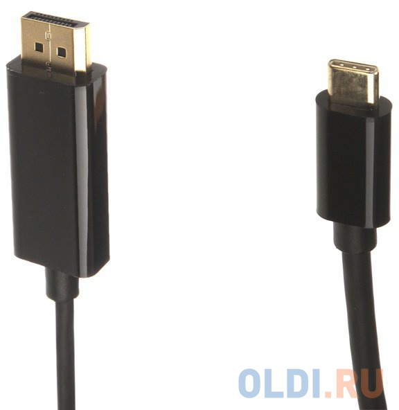 Кабель DisplayPort 1м VCOM Telecom CU422C-1M круглый черный кабель hdmi 1м vcom telecom cg860 1m круглый черный