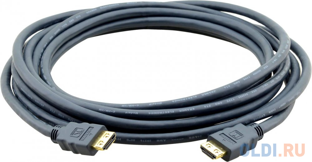 Кабель HDMI 1.8м Kramer C-HM/HM/ETH-6 круглый черный