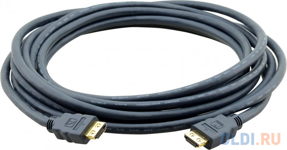 Кабель HDMI 4.6м Kramer C-HM/HM/ETH-15 круглый черный