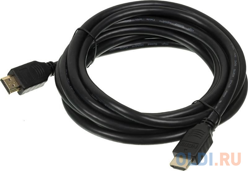 Кабель HDMI 3м BURO BHP HDMI 2.0 круглый черный