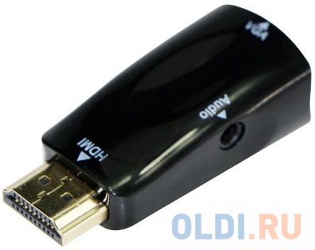 Переходник HDMI Gembird A-HDMI-VGA-02 черный переходник питания gembird a ac ukeu 001b с вилки eu uk в ru a ac ukeu 001b