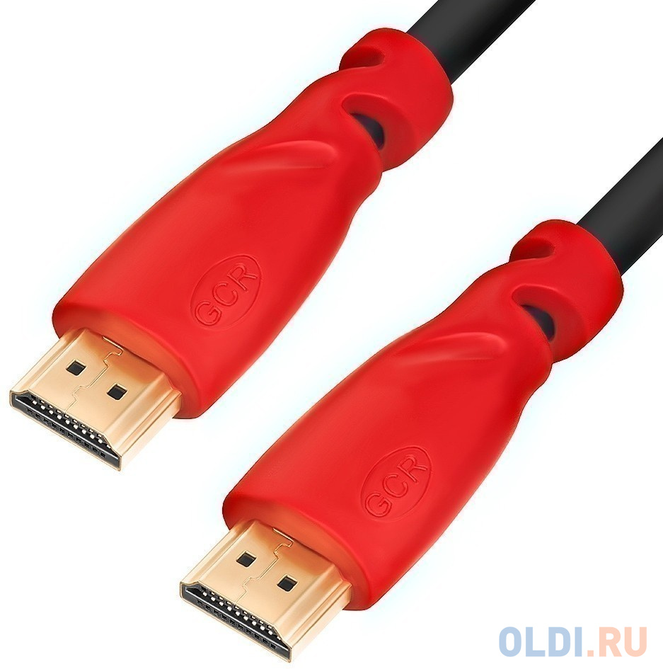 Кабель HDMI 0.3м Green Connection GCR-HM3012-0.3m круглый черный/красный