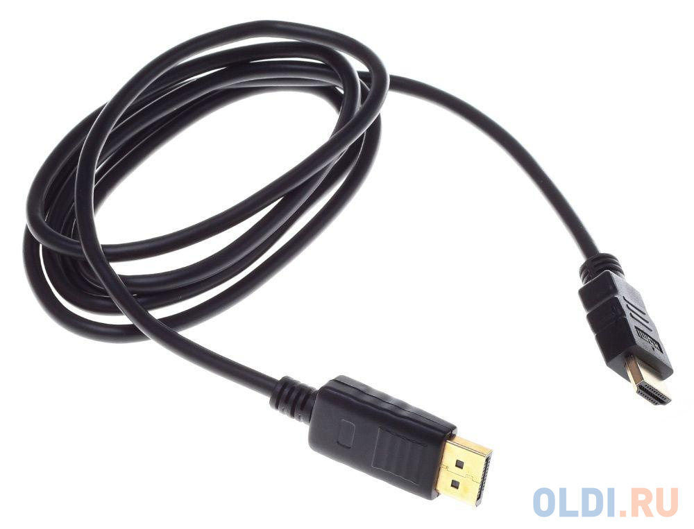 Кабель HDMI DisplayPort 1.8м Бюрократ BHP RET HDMI_DPP18 круглый черный кабель monster vme50011 hdmi 8k 1 8 м