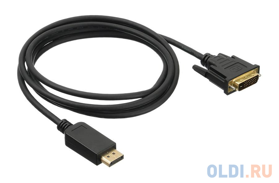 Кабель DVI DisplayPort 2м Бюрократ BHP DPP_DVI-2 круглый черный