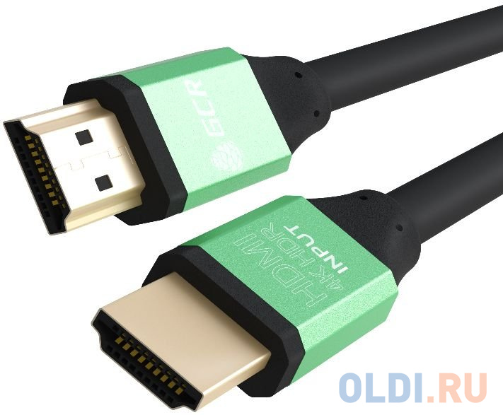 Кабель HDMI 0.5м Green Connection GCR-50959 круглый черный - фото 1