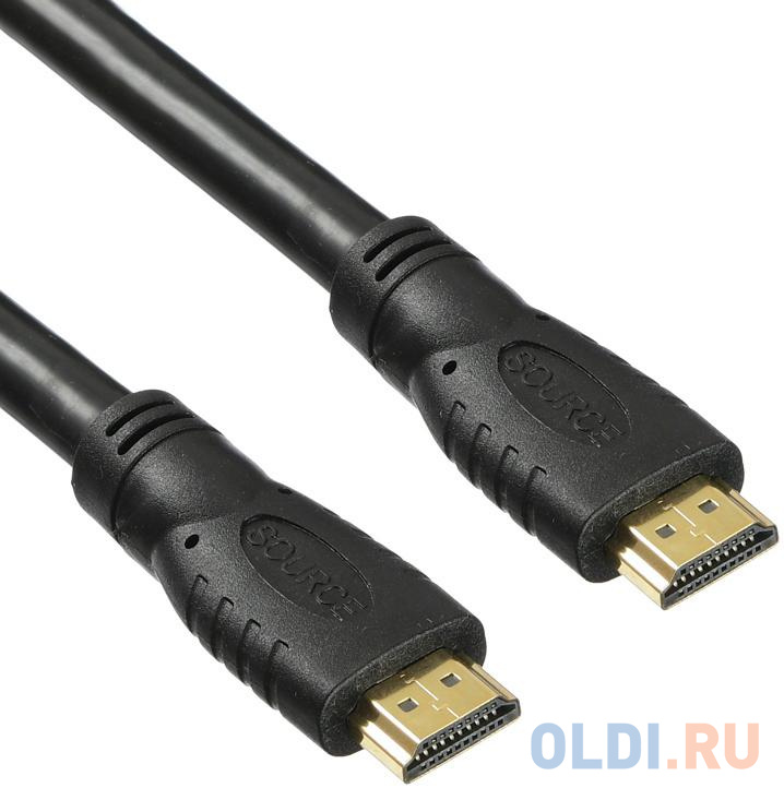 Кабель HDMI 15м Бюрократ BHP HDMI 2.0-15 круглый черный