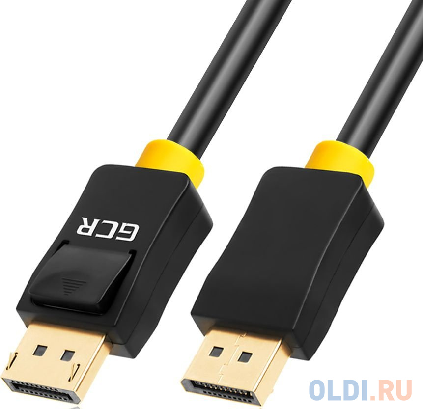 Кабель DisplayPort 2м Green Connection GCR-DP2DP-2.0m круглый черный