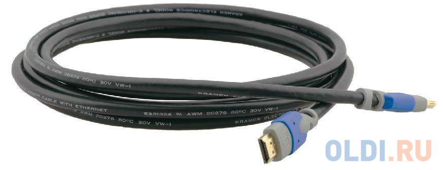 Кабель HDMI 15м Kramer C-HM/HM/PRO-50 круглый черный 97-01114050